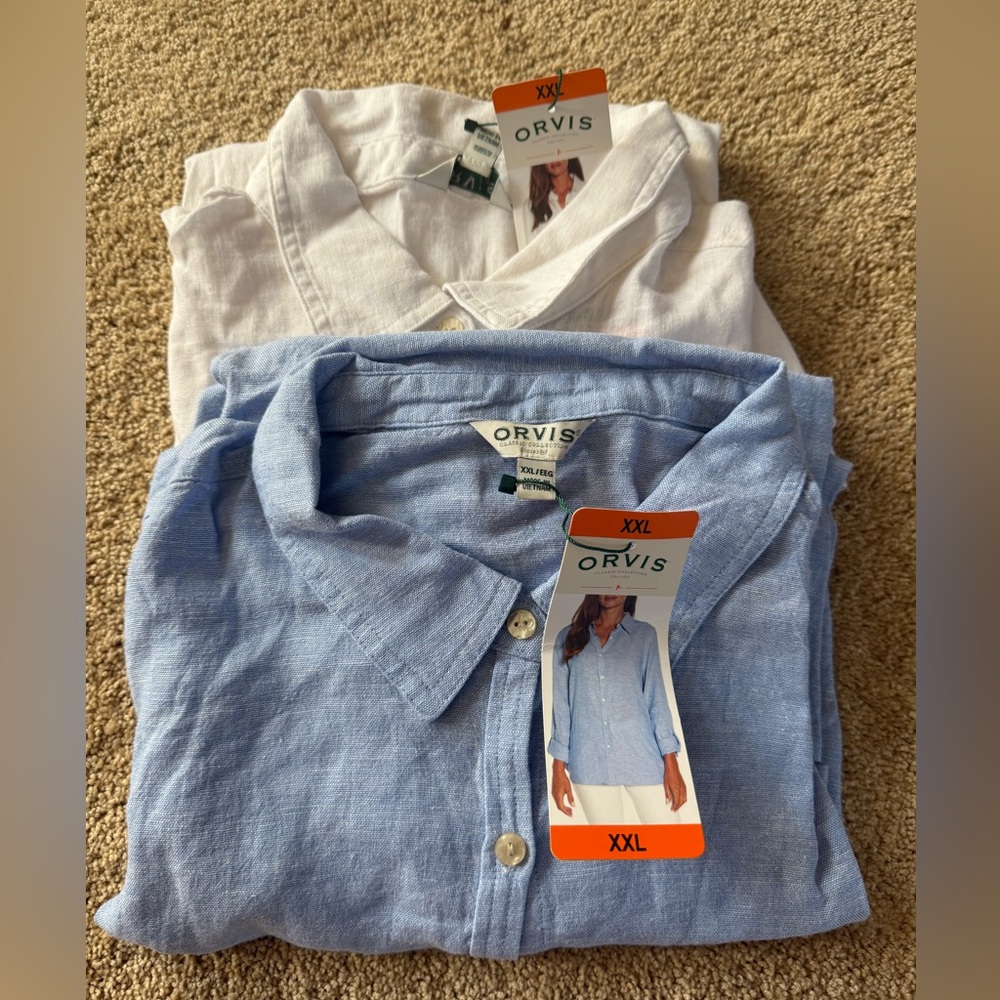 2 set of Orvis Women's Button Down Long Sleeve Top